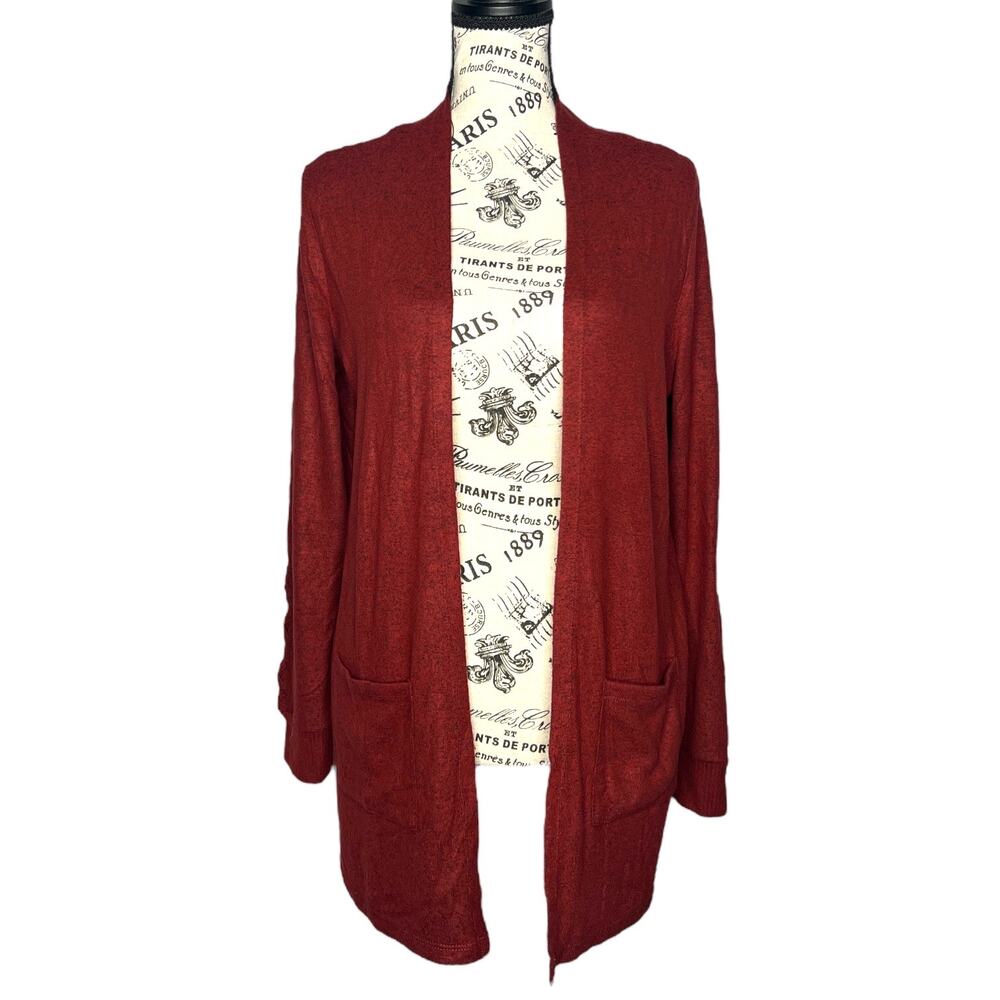 Market & Spruce (L) Camila Brushed Knit Sleeve Detail Cardigan - Stitch Fix
